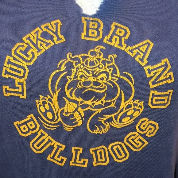 RARE VINTAGE Lucky Brand Bulldogs sweatshirt in excellent condition size S! - Picture 4 of 9
